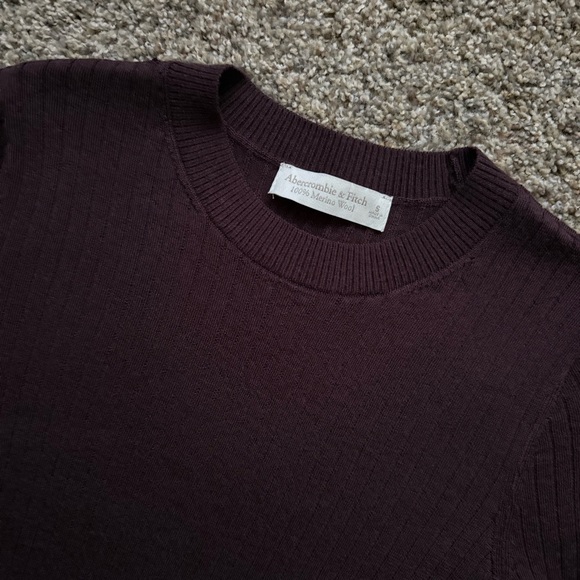 NWOT [Size: S] Abercrombie and Fitch Merino Wool-Blend Rib Crewneck Sweater - Picture 5 of 6